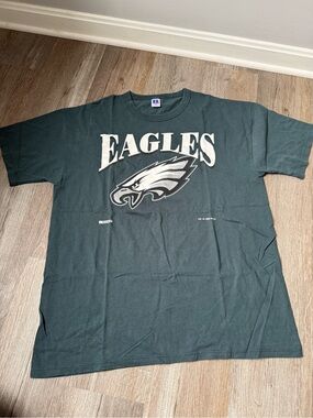VTG 1996 Russell Athletic Philadelphia Eagles Birds Green Graphic T-shirt XL